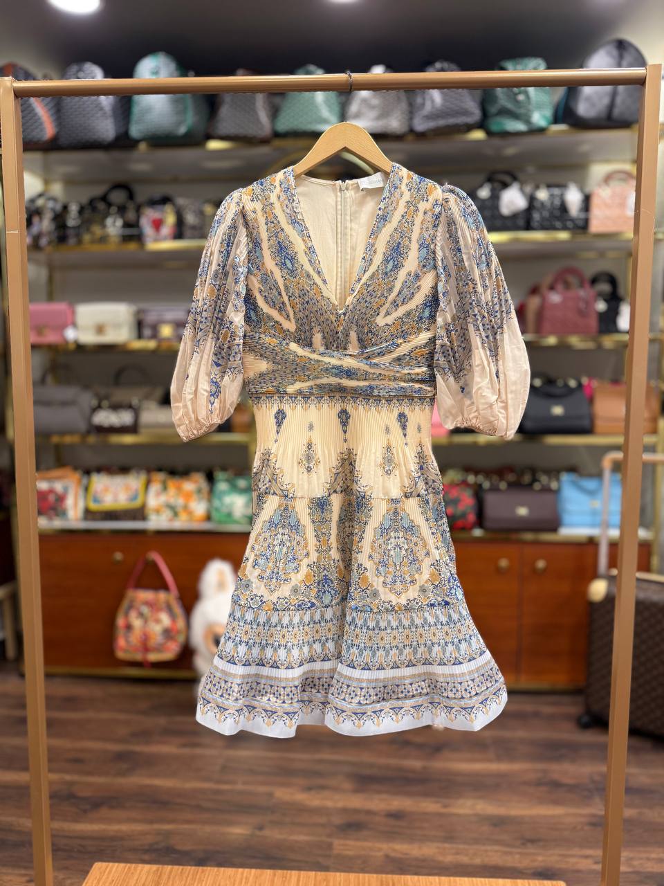 Pleated Mini Dress