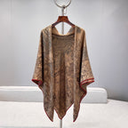 “Francois Houtin” Botanical Garden Cashmere & Silk Shawl 136 x 137 cm