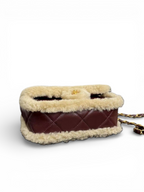 26 Teddy Shearling Chain Shoulder Bag