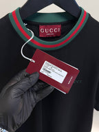 Cotton Jersey T-shirt With Embroidery Black