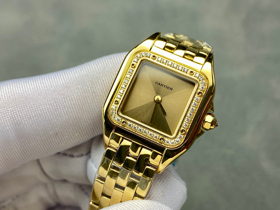Panthère Gold-Tone Stone Bezel Watch – 22mm