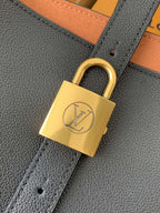 Calfskin Leather Tote Bag with Monogram Pouch