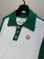 Raglan Boucle Polo Shirt
