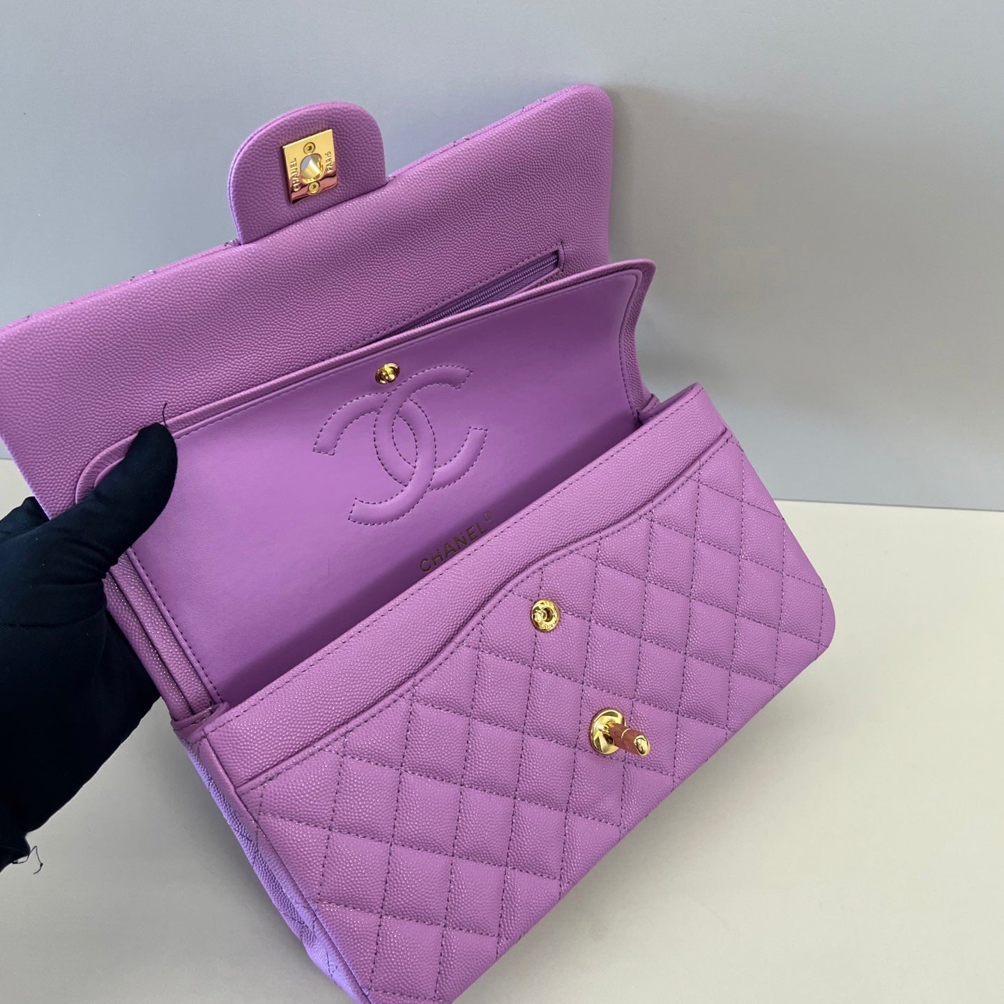 Caviar Leather Classic Double Flap Bag