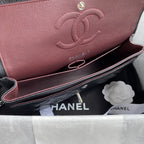 2.55 Caviar Leather- Silver hardware
