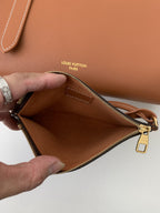 Calfskin Leather Tote Bag with Monogram Pouch