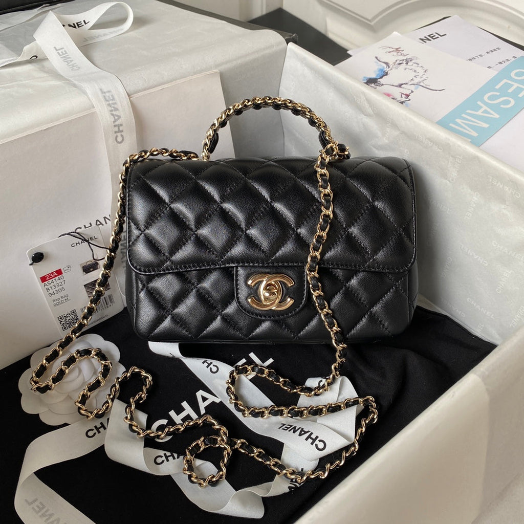 Diamond Handle Flap Bag