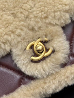 26 Teddy Shearling Chain Shoulder Bag