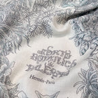 “Francois Houtin” Botanical Garden Cashmere & Silk Shawl 136 x 137 cm – Grey Green