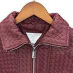 Intrecciato Leather Blouson Genuine Leather Jacket