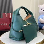 Softbit Style Deep Green Grained Leather Shoulder Bag