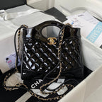 Glossy Quilted Handbag
