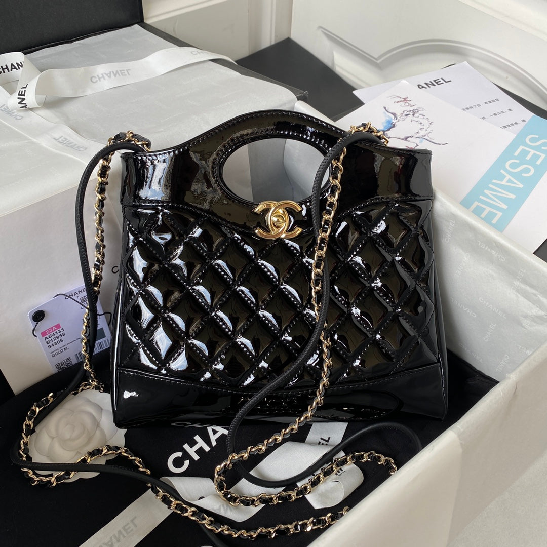 Glossy Quilted Handbag