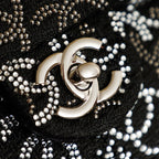 Crystal-Embellished Classic Flap Chain Shoulder Bag