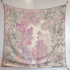 Botanical Garden Cashmere & Silk Shawl 136 x 137 cm – Pink