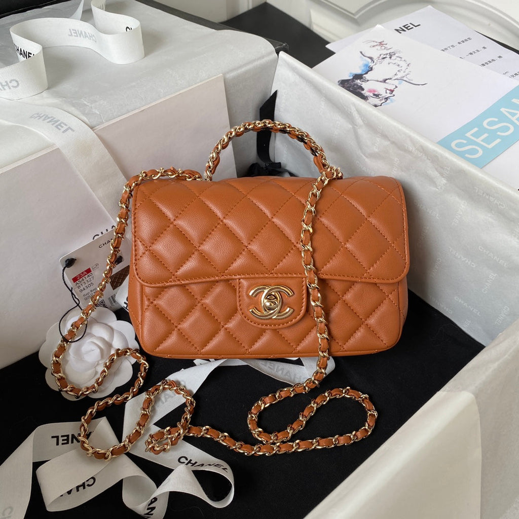 Diamond Handle Flap Bag