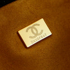 Suede & Leather Boston Top Handle Bag