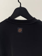 Flock Print Gradient Long-Sleveed Crewneck