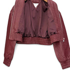 Intrecciato Leather Blouson Genuine Leather Jacket