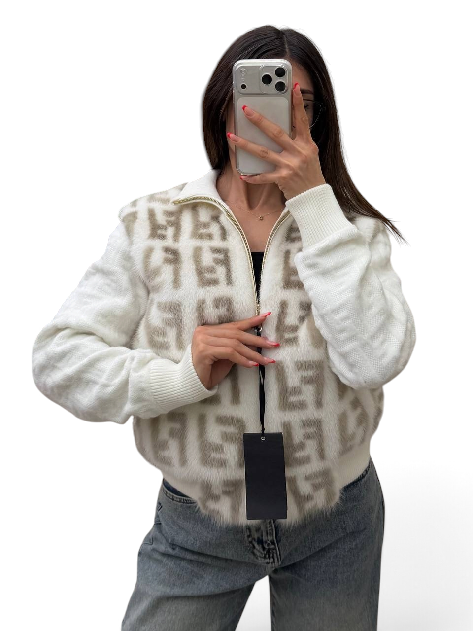 FF Logo Fur Jacket