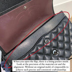 3.55 Large Caviar Leather Classic Double Flap Bag - Silver hardware