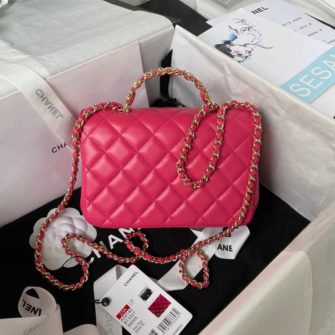 Diamond Handle Flap Bag