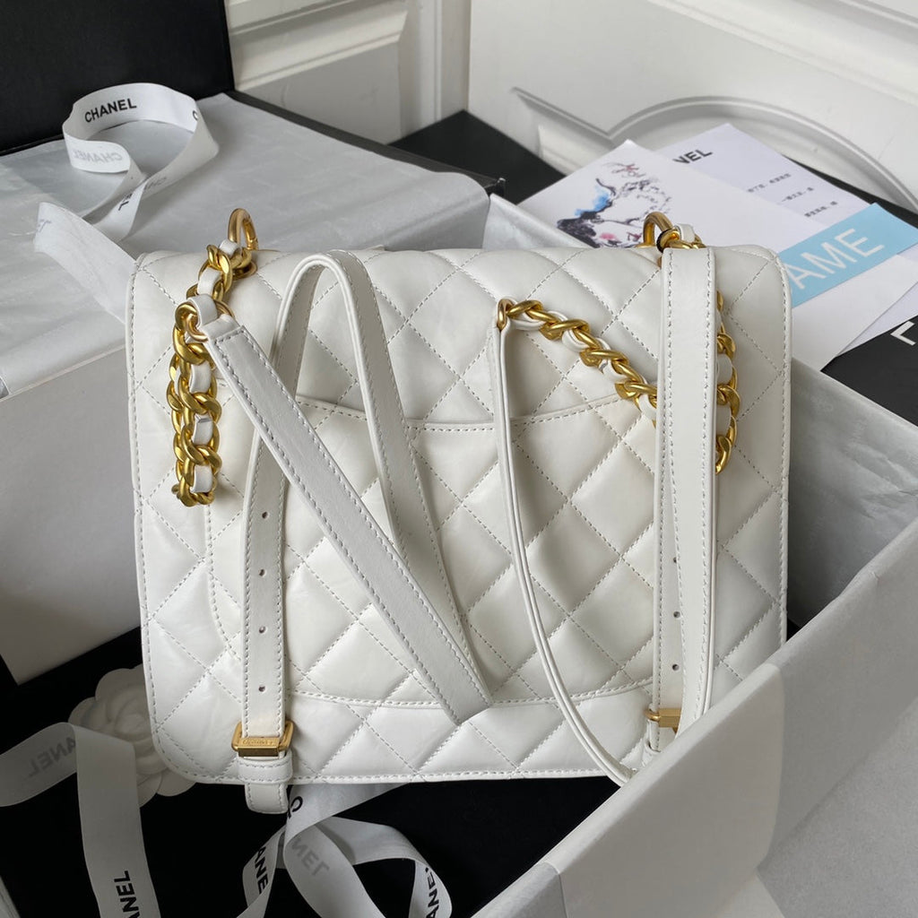 Quilted Chain Backpack