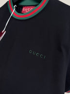 Cotton Jersey T-shirt With Embroidery Black