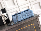 Denim Classic Flap Chain Shoulder Bag