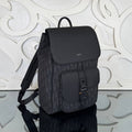 Saddle Backpack with Flap in Oblique Jacquard Backpack
