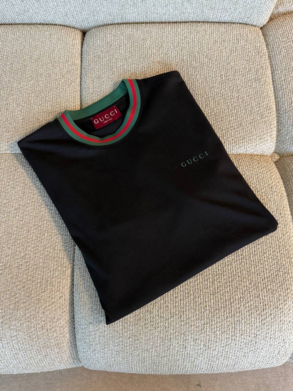 Cotton Jersey T-shirt With Embroidery Black