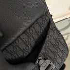 Saddle Backpack with Flap in Oblique Jacquard Backpack