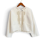 Cashmere Embroidered Jacket with Lambskin Slab