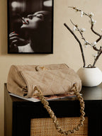 Suede Quilted Chain Underarm Bag