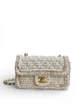 26 Tweed Flap Shoulder Bag