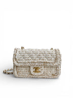 26 Tweed Flap Shoulder Bag