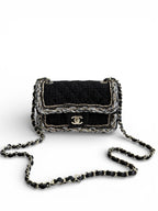 25 Tweed Flap Shoulder Bag