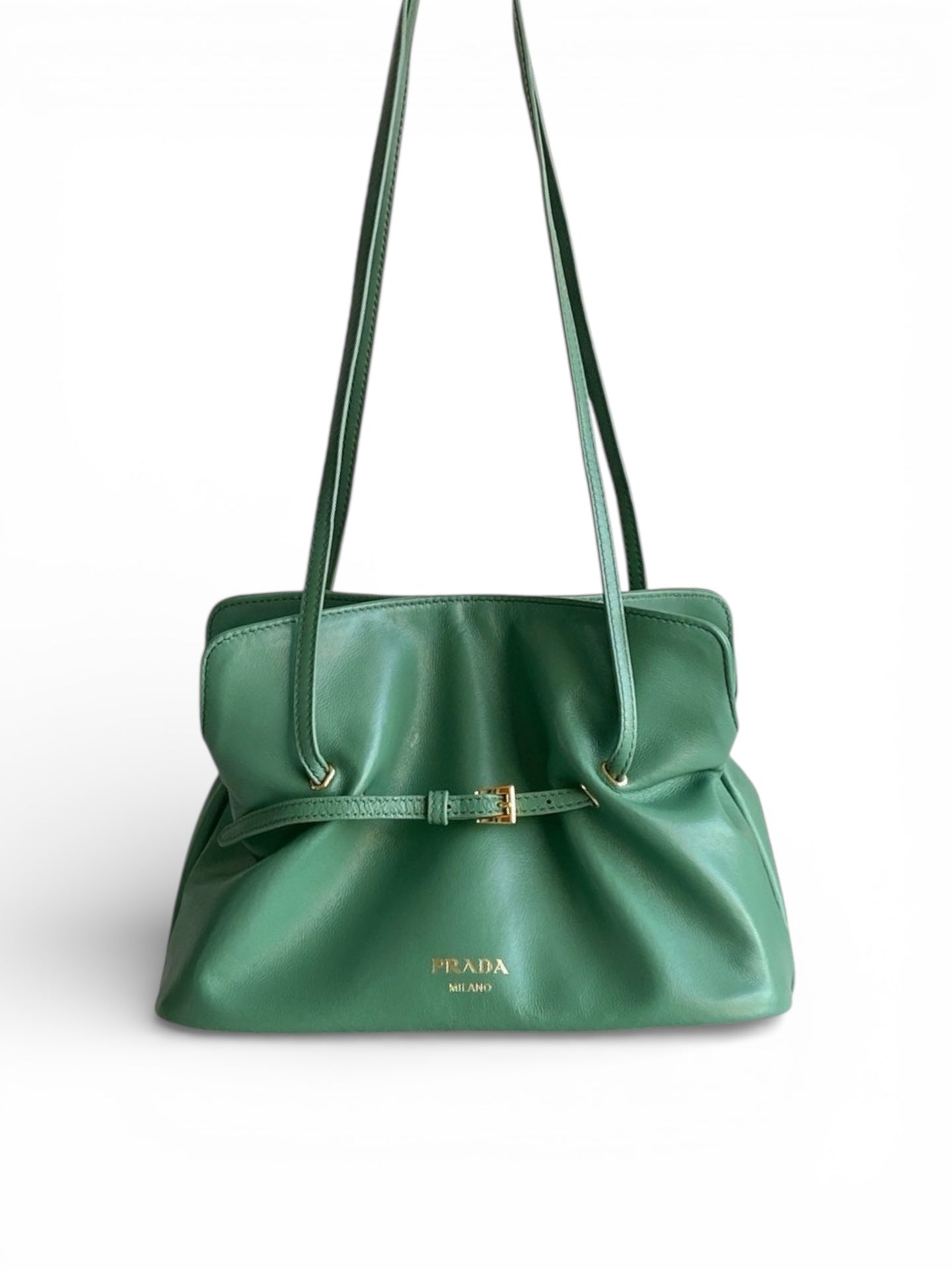 Soft Lambskin Leather Cloud Shoulder Bag