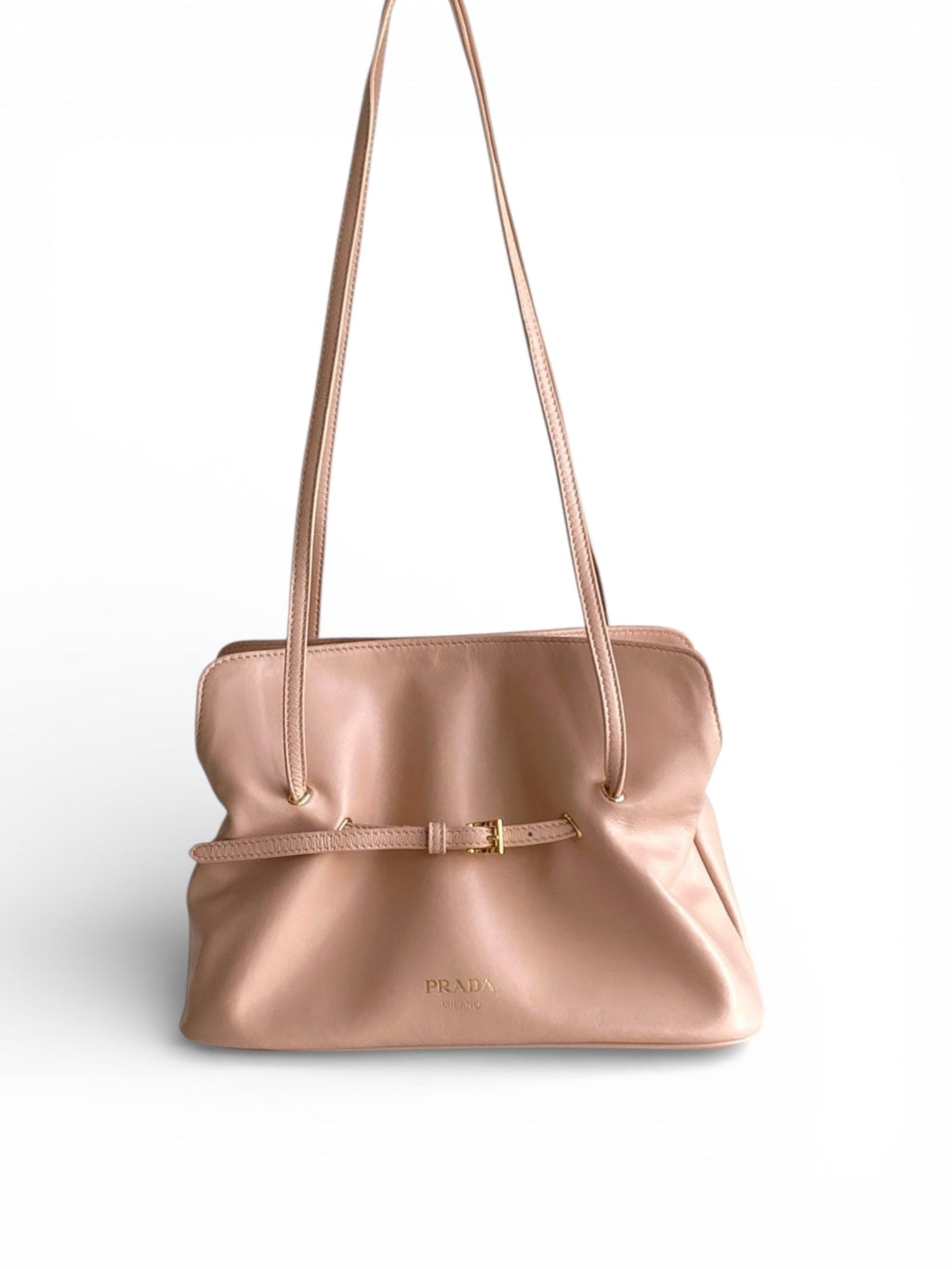 Soft Lambskin Leather Cloud Shoulder Bag