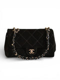 Suede Quilted Chain Underarm Bag