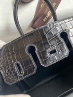 Birkin 25 Togo Leather & Crocodile Leather Bag
