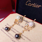 Panthère Pearl Drop Earrings