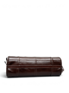 Dark chocolate leather shoulder bag, style 6971