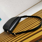 Moon Leather Shoulder Bag - Black - View 5
