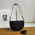 Moon Leather Shoulder Bag - Black - View 2