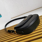 Moon Leather Shoulder Bag - Black - View 4
