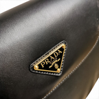 Moon Leather Shoulder Bag - Black - View 6
