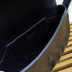 Moon Leather Shoulder Bag - Black - View 9
