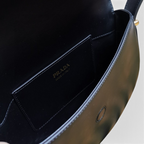 Moon Leather Shoulder Bag - Black - View 9