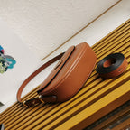 Moon Leather Shoulder Bag - Caramel - View 3